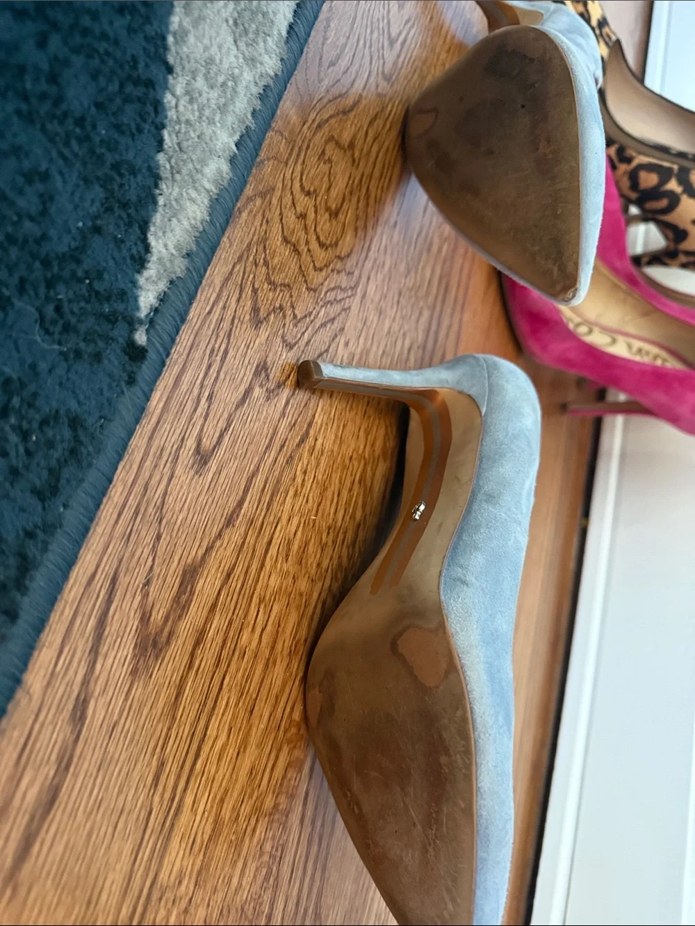Sam Edelman Pointed Toe Pumps in Leopard, Hot Pink, Light Blue, Olive and Slate